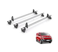 Rhino Roof Rack for Peugeot Expert (2016+) 3x Steel Roof Bars [Only Fits Standard/Long Wheelbase Models] - Kammbar Fleet - JC3FL