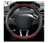 For Peugeot For 208 2012-2018 For Peugeot For 308 2014-2021 Car Steering Wheel Cover Carbon Fibre Leather Inner Wheel Cover Steering Wheel Covers(A)