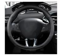 For Peugeot For 208 2012-2018 For Peugeot For 308 2014-2021 Car Steering Wheel Cover Carbon Fibre Leather Inner Wheel Cover Steering Wheel Covers(D)