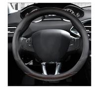 For Peugeot For 208 2012-2018 For Peugeot For 308 2014-2021 Car Steering Wheel Cover Carbon Fibre Leather Inner Wheel Cover Steering Wheel Covers(E)