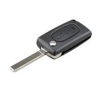 For Peugeot For Partner 2009-2016 2 Button Car Key Case Replacement Black Flip Fob Accessories