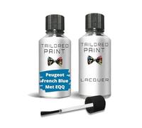 For Peugeot French Blue Met EQQ Touch Up Paint Pen With Brush (Touch Up Paint + Lacquer)