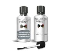 For Peugeot Grey Thorium Met 9 H KTH 9 HM0 M09 H Touch Up Paint Pen With Brush (Touch Up Paint + Lacquer)