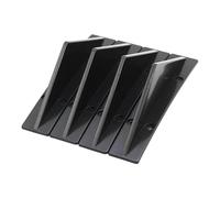 For Peugeot Rear Bumper Lip Diffuser Splitter Spoiler Shark Fins Car Universal 4 Wing(Black)