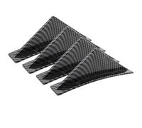For Peugeot Rear Bumper Lip Diffuser Splitter Spoiler Shark Fins Car Universal 4 Wing(carbon fiber)