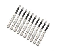 for Phillips Magnetic Screwdriver Bits PH2, Alloy Steel, Anti-Slip, 1/4 Inch Hex Shank, Long Reach Assorted Lengths, Set of 10 for Drill/Driver (75MM)