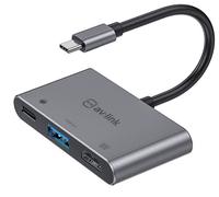 AV:Link | USB-C Multiport Adapter Complete with 4K HDMI, USB 3.0 Type-C and USB 3.0 Type-A | Sleek and Stylish Super Speed Hub
