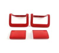 For Pilot 2015-2022 ABS Car Second Row Seat Handle Frame Cover Trim Stickers Interior Car Accessories Car Decoration Interior(Red)