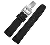 for Pilot Spitfire Timezone TopGun Strap Green Black Belts Wristwatch Straps 20mm 21mm 22mm Nylon Canvas Fabric Watch Band (Color : Pin Black Silver, Size : 22mm)