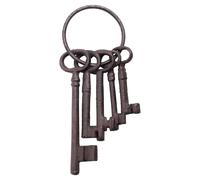 For Pirate Treasure Chest Keys Setkey Ring Antique Stylerustic Cast Iron Skeleton Key Wall Decor