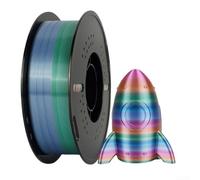 for pla Silk Filament 1.75mm Rainbow Gradient for FDM Printers - Smooth Flow Low Warp 340m Spool for Art(A)