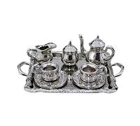 For Play House Toy Realistic Multifuction Tea For Time Set Portable Multifunctional Kitchenware Alloy For Creative Kids
