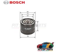 For Plymouth Neon Oil Filter Bosch 0451103311 71.7 mm High Performance 1999-2005