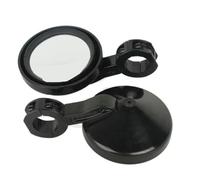 For Polaris RZRs All Ranger/RZR/Rangers 2002-2008 Full Size Rangers 2009-2014 Mid Size Rangers 2009-2014 Motorcycle 1.75" Aluminum Side Mirrors Round 5"(Black)