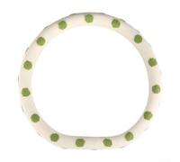 for polka Dot Steering Wheel Cover 38cm Non-Slip Textured Synthetic | Breathable sweat-wicking material fits round D-shaped double D-shaped wheels soft touch all-weather comfort