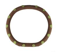 for polka Dot Steering Wheel Cover 38cm Non-Slip Textured Synthetic | Breathable sweat-wicking material fits round D-shaped double D-shaped wheels soft touch all-weather comfort