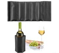for Polyester Gel Standard Cooler for Wine Reusable Black Sleeve Fits 750ml Sleeve Bottles Chilling for Champagne Beer Wine Bottles - (Pack)