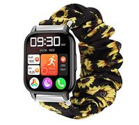 for Popglory P66 Smart Watch Band,Fabric Elastic Scrunchie Elastic Women Replacement Straps Compatible with Popglory NinKiyco 1.85 inch P66 SmartWatch/TOOBUR IDW13 1.8 Watch/MorePro H56/Kimnix T99 Pro