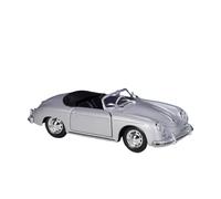 For Porsche 356A Speedster 1:24 Die-Cast Metal Simulation Car Model Gifts(Silver)