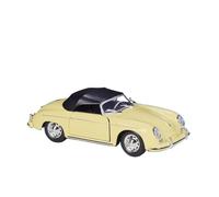 For Porsche 356A Speedster 1:24 Die-Cast Metal Simulation Car Model Gifts(Yellow)