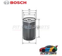 For Porsche 911 Oil Filter Bosch 0451103213 123 mm Durable Performance 1990-1993