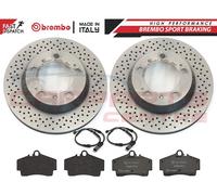 FOR PORSCHE BOXSTER CAYMAN 986 987 REAR GENUINE BREMBO BRAKE DISCS PADS SENSORS