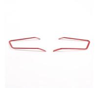 For Porsche For Taycan 2019-2022 Aluminum Alloy Car Steering Wheel Buttons Decoration Frame Cover Trim Auto parts(Red)