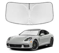 for Porsche Panamera 2017-2025 Windshield Sun Shade - 4 Layers Car Sunshades for Front Windows Shade Cover Custom Fit Panamera Sun Visor 240T Retractable Shade Blocks UV Rays Car Accessories