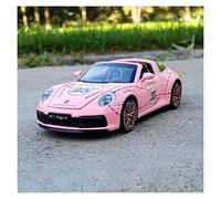 For Porsche Targa Convertible Sports Car Alloy Car Model Pull Back Sound And Light Racing 1:32 Vehicles Kit(2)