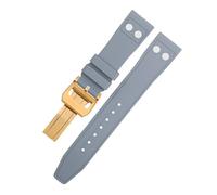 for portugieser soft wristband 20mm 21mm 22mm nature fluororubber rubber with rivet watchband