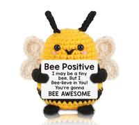 For Positive Gifts,Crochet Bee,Animals Handmade Cute Mini Bees Animal Card Message,Funny Decoration Different Doll Kit,Appreciation Motivational Postive Messages,for Women Teacher Birthday Party Gift