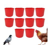 For Poultry - Hanging Caged Bowls - Wide Mouth Feeders - Reusable Plastic Hydration Containers For Birds, Mounted Accessories, Heavy Duty Equipment Po