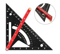 for Precision Aluminum Triangle Ruler - 200x196x275mm Heavy-Duty Right Angle Tool with Dual-Measurement Scale, 45°/90° Alignment, and Rotatable Backing for Carpentry & Layout Tasks