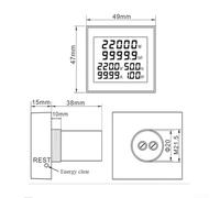 For Precision Digital Display Meter for AC Voltage, Current, Power, and Frequency with Automatic Data Saving and Long Service Life (450V)