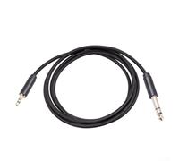 for premium 3.5mm to 6.35mm Audio Cable 10 Foot Nylon for braided TRS Cord for Mixer Guitar for amplifier(Black 1M)