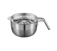For Premium 304 Stainless Steel Egg Separator Set Including Cup And Dust Proof Lid For Baking Cakes Cookies And Making Baby Food Custard Silver Color Large Size(Set of 2)