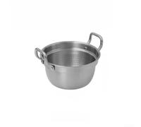 for premium 304 Stainless Steel Korean Ramen for Pot Double Handle Design for Soup Noodle Broth Cooking Induction Compatible Silver 20cm(Sliver)