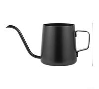 For Premium 304 Stainless Steel Pour Over Kettle Featuring Precise Long Spout For Hanging Ear Dripper Coffee Making Non Interior And Exterior Black Finish 350ml Size(C)