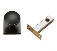 For Premium Copper Door Lock With Smooth Single Handle For 35mm 50mm Thick Wooden Doors Elegant Flush Mount Design Black(D)
