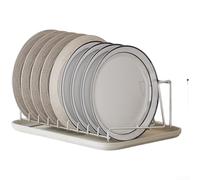 for premium Dish Drying Rack 304 Steel - Expandable Kitchen Storage with Removable Tray - Space Saving Utensil Holder for Small Spaces - Anti Rust Design 30.5x22cm(Large + Water Tray)