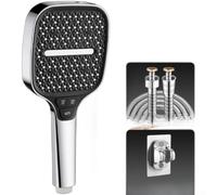 For Premium Square Shower Head With Five Modes Including Rain And Massage Air Injection System For Powerful Yet Gentle Spray Self Cleaning Jets And Quick Connect Compatibility In Light Luxury Gray(D)