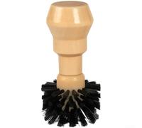 for premium Wood Handle Espresso Portafilter Brush - Nylon Bristles for 49-58mm Basket Deep Clean - Ergonomic Coffee Grounds Scrubber Tool(49-54MM)