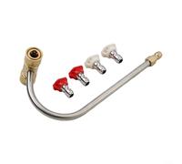 For Pressure Washer Gutter Cleaner with 2x 0 Degree and 2x 40 Degree Nozzle Tips 1/4 Inch Fitting for Efficient Gutter Maintenance