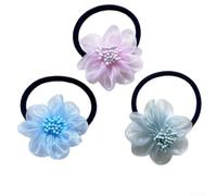 for Princess Mesh Flower Hair Clips for Girls, Soft Fabric Bowknot