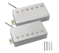 For Pro for LP for Vin-tage for Aln-ico 5 Covered Humbucker Neck Bridge Pickups Set 7.6/8.8K for LP Style Electric Guitar(Chrome set)