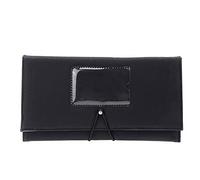 for Pro Salon, 9pcs Black Plastic Hair Comb Set with a Pouch Holder Case for Barber Cutting