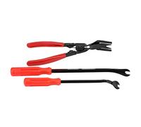 for Pry Bar Teng - 3Pcs Car Trim Removal Tool Set with Clip Pliers Fastener Remover Puller Pry Bar for Dash Center Console O Radio Installation and Remover Strong Nylon Pry Tool Kit