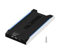 For PS 5 Slim/PS 5 Pro RGB Game Console Base Bracket with 3 USB 2.0 Ports Vertical Holder 8 Light Mode Vertical Station Base W/ 3-Speed Cooling Fan for Sony 5 Game Accessories