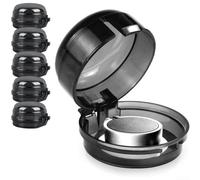 for ps Plastic Stove Knob Covers Oil for proof White Design(Black)