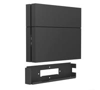 For Ps4 First Generation Metal Wall Mount Bracket Dual-sided Installation Steel Plate Holder Black Color Space Saving Design Secure Fit Gaming Accessory